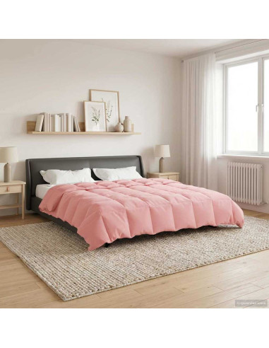 Duvet Invernale Trapuntato Rosa 220 x 240 cm Microfibra
