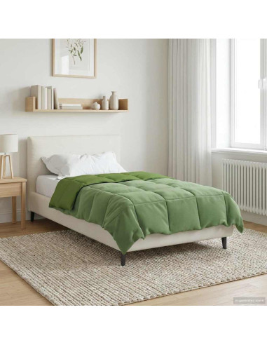 Duvet Invernale Trapuntato Verde 155 x 220 cm Microfibra