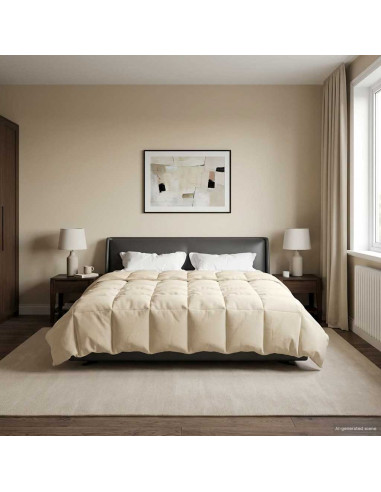 Duvet Invernale Trapuntato Crema 200 x 200 cm Microfibra