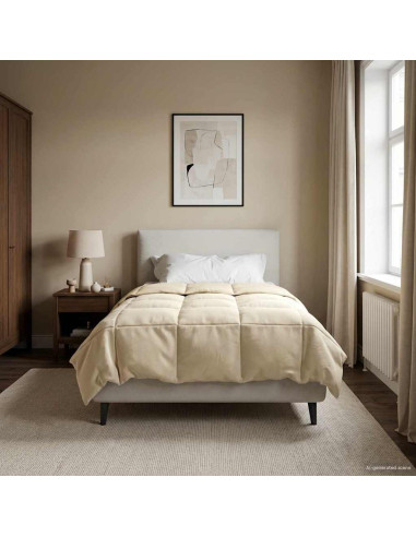 Piumone Completo Annuale Crema 155 x 220 cm Microfibra