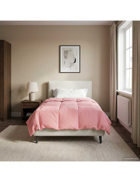 Duvet Invernale Trapuntato Rosa 135 x 200 cm Microfibra