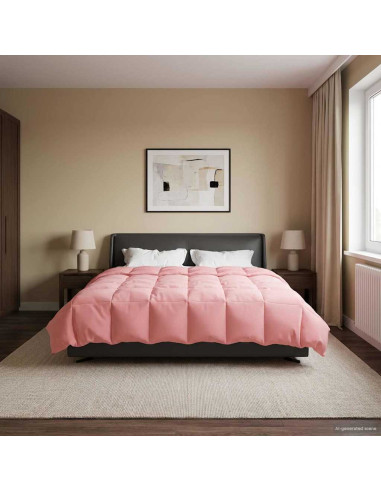 Duvet Invernale Trapuntato Rosa 220 x 260 cm Microfibra