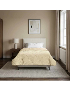 Duvet Estivo Crema 155 x 200 cm Microfibra e Fleece Teddy