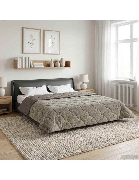 Piumone Completo Annuale Trapuntato Grigio chiaro 200 x 220 cm