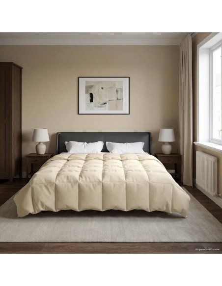 Piumone Completo Annuale Crema 200 x 220 cm Microfibra