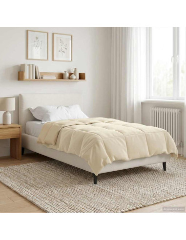 Duvet Estivo Trapuntato Crema 155 x 200 cm Microfibra