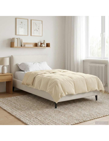 Duvet Estivo Trapuntato Crema 155 x 200 cm Microfibra