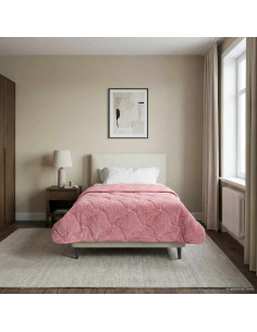 Duvet Estivo Rosa 140 x 220 cm Microfibra e Fleece Teddy