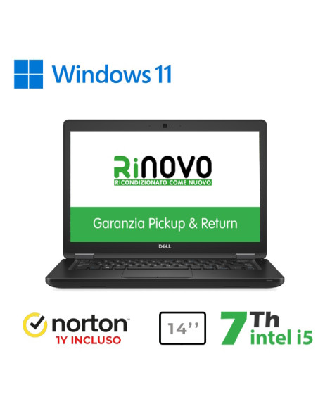 RINOVO DELL NB REFURBISHED LATITUDE E5490 I5-7X00U DDR4 16GB SSD 256GB W11P + NORTON