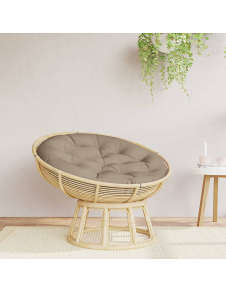 Cuscino Rotondo Tortora Ø 100x11 cm in Tessuto Oxford