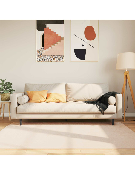 Tappeto Stampa Crema 170 x 120 cm Poliestere e PVC