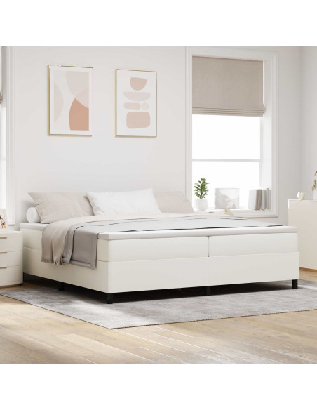 Struttura letto piattaforma Crema 200 x 200 cm Tessuto