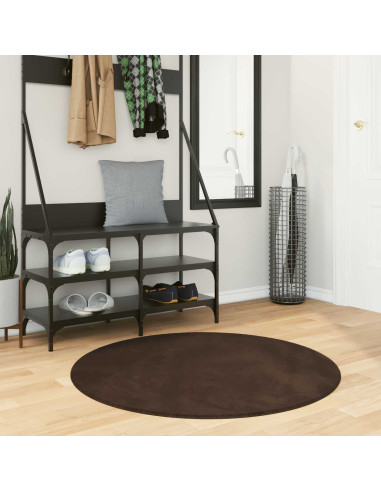 Tappeti per area Rotondo HUARTE Marrone Ø 100 CM Poliestere