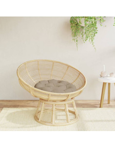 Cuscino Rotondo Tortora Ø 60x11 cm in Tessuto Oxford