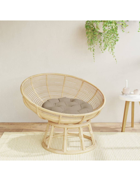 Cuscino Rotondo Tortora Ø 60x11 cm in Tessuto Oxford