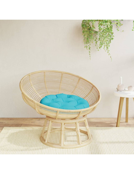 Cuscino Rotondo Turchese Ø 60x11 cm in Tessuto Oxford