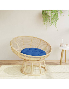 Cuscino Rotondo Blu Reale Ø 60x11 cm in Tessuto Oxford