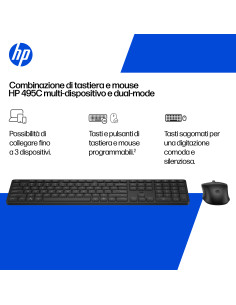 HP Combinazione di tastiera e mouse 495C multi-dispositivo e dual-mode