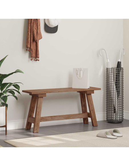 panchina Naturale 92 x 23,5 x 45,5 cm Legno massello di mogano