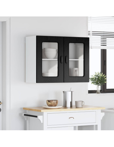 Mobile da cucina con porta Kalmar Rovere Nero 80 x 31 x 60 cm