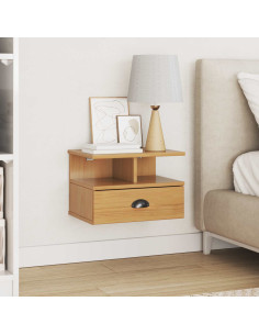 Armadio da Notte con cassetto Marrone miele 40 x 31 x 27 cm