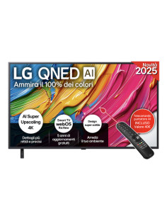 LG QNED AI 50QNED80A6A TV Serie QNED80 50'' 4K, α7 Gen8, HDR10, 20W, 3 HDMI con Game Optimizer, Smart TV WebOS 25