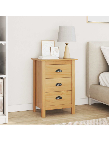 Armadio da Notte con cassetto Marrone miele 46 x 35 x 65 cm