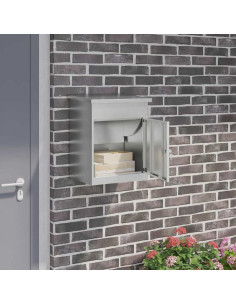 Cassetta per pacchi Nero 47.5 x 38 x 59 cm Acciaio zincato