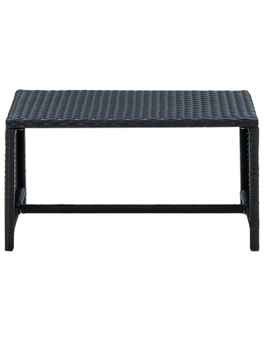 Tavolino da Salotto Nero 70x40x38 cm in Polyrattan