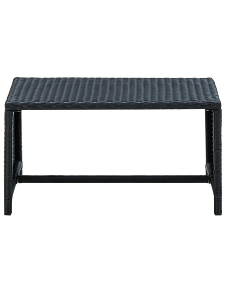 Tavolino da Salotto Nero 70x40x38 cm in Polyrattan