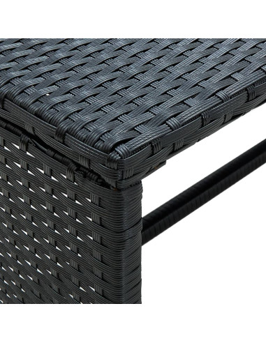 Tavolino da Salotto Nero 70x40x38 cm in Polyrattan