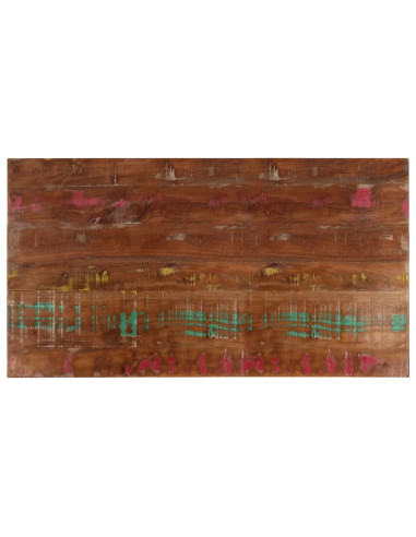 Piano Tavolo 100x60x2,5 cm Rettangolare in Massello di Recupero