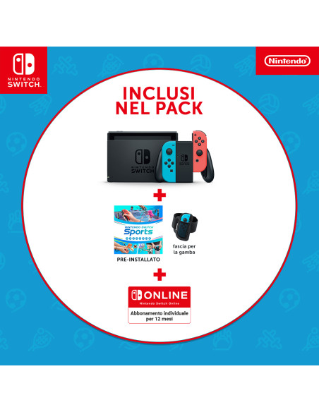 Nintendo Switch+ Switch Sports+NSO 12m