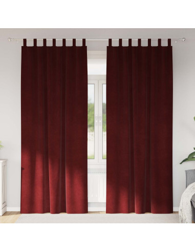 Tende oscuranti 2 pcs Rosso Vino 140 x 225 cm Velluto