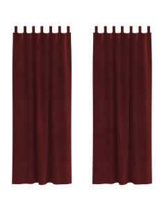 Tende oscuranti 2 pcs Rosso Vino 140 x 225 cm Velluto 2