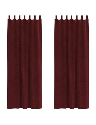Tende oscuranti 2 pcs Rosso Vino 140 x 225 cm Velluto