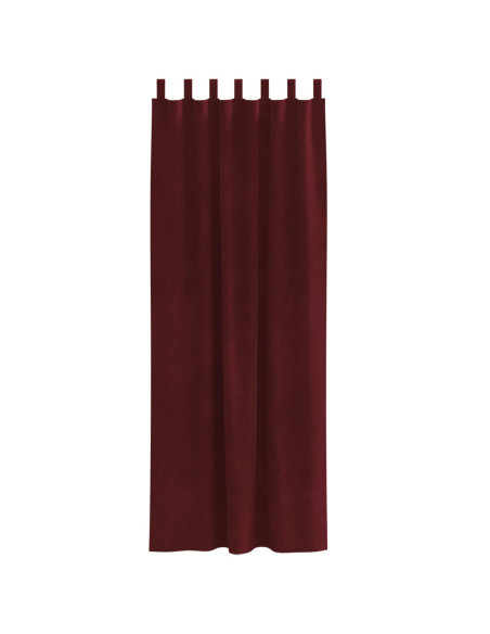 Tende oscuranti 2 pcs Rosso Vino 140 x 225 cm Velluto
