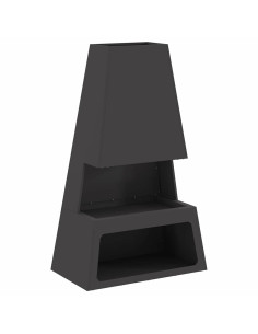 Focolare Nero 60 x 35 x 100 cm Acciaio 2