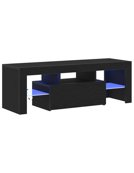 Mobile TV Rovere Nero 120 x 35 x 40 cm Legno multistrato