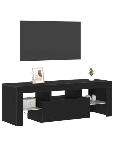 Mobile TV Rovere Nero 120 x 35 x 40 cm Legno multistrato