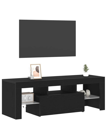 Mobile TV Rovere Nero 120 x 35 x 40 cm Legno multistrato