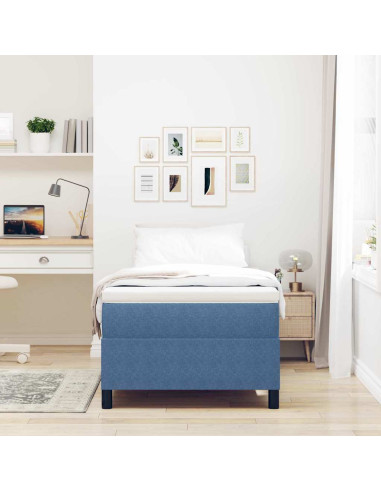 Struttura letto piattaforma Blu 90 x 190 cm Tessuto