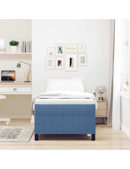 Struttura letto piattaforma Blu 90 x 190 cm Tessuto