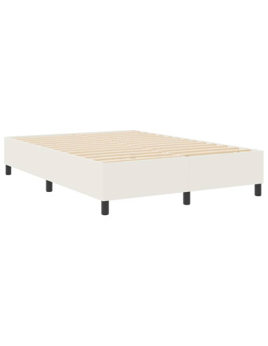 Struttura letto piattaforma Crema 140 x 190 cm Tessuto