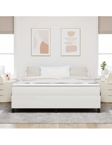 Struttura letto piattaforma Crema 180 x 200 cm Tessuto