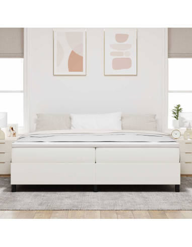 Struttura letto piattaforma Crema 200 x 200 cm Tessuto