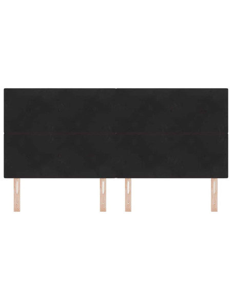 Testiera Nero 200 cm Velluto