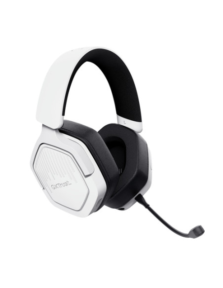 Trust GXT 493W Carus Auricolare Con cavo e senza cavo A Padiglione, Casco Gaming USB Type-C / USB Type-A Bluetooth Bianco