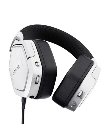 Trust GXT 493W Carus Auricolare Con cavo e senza cavo A Padiglione, Casco Gaming USB Type-C / USB Type-A Bluetooth Bianco