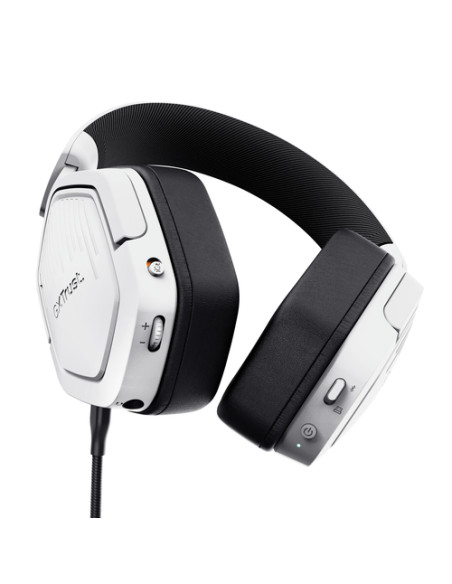 Trust GXT 493W Carus Auricolare Con cavo e senza cavo A Padiglione, Casco Gaming USB Type-C / USB Type-A Bluetooth Bianco
